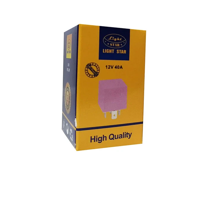  رله ۴ پایه ۱۲V-40A-4PIN صورتی (ال ۹۰ | L90) لایت استار | LIGHT STAR 
