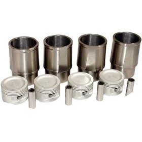 پیستون XU7 پژو ۴۰۵ طرح قدیم کامل با بوش بدون رینگ - ISACO - ایساکو آبی-گارانتی پلاس