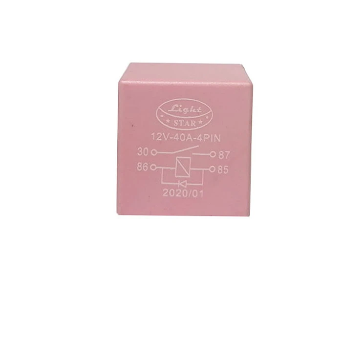  رله ۴ پایه ۱۲V-40A-4PIN صورتی (ال ۹۰ | L90) لایت استار | LIGHT STAR 