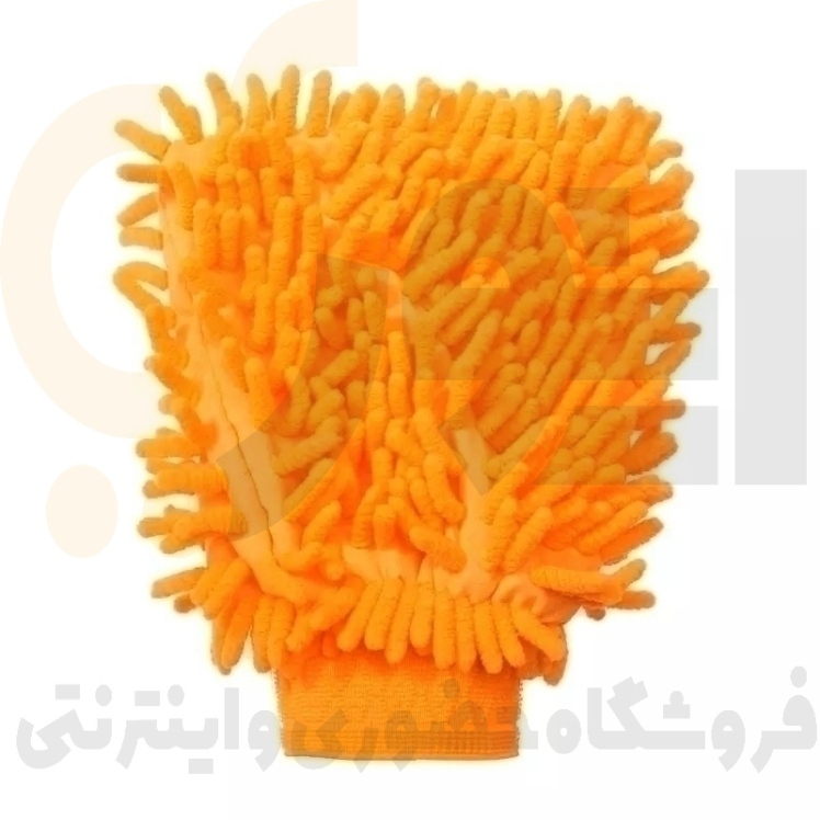 دستمال شسته شوی بدنه مدل ماکارانی رنگ نارنجی میکرو فایبر MICRO FIBER