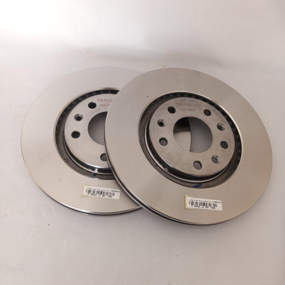  دیسک ترمز چرخ جلو EF7 دنا پلاس ۵ پیچ ماندو - ISACO - ایساکو آبی-گارانتی پلاس 