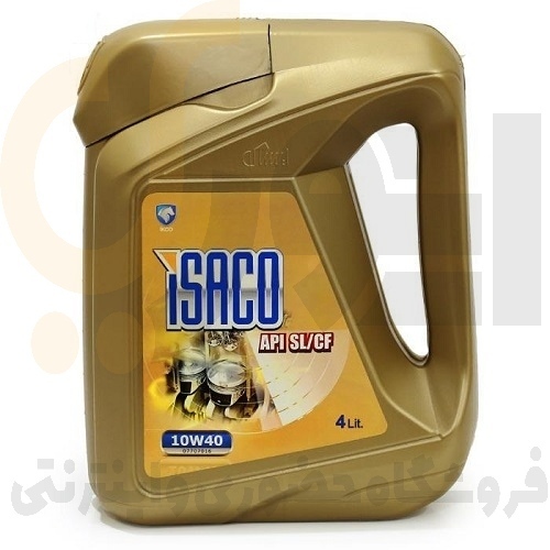  روغن موتور بنزینی ۴ لیتری ۱۰W40 SL/CF - فلزی - ISACO - نفت پارس 