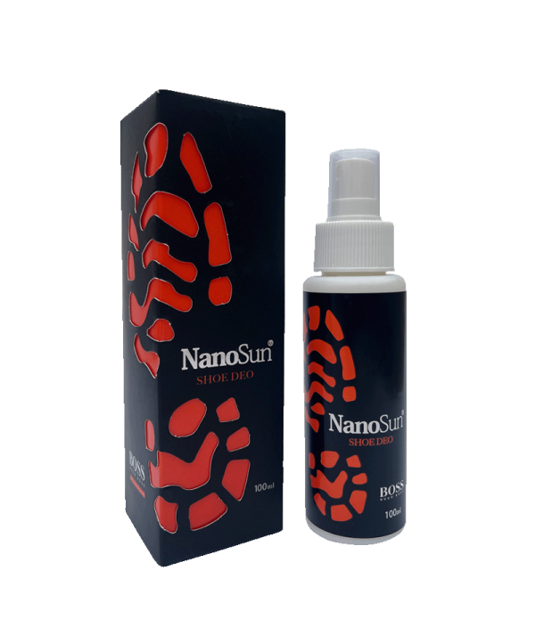  خوشبو کننده و ضد عفونی کننده کفش - رایحه هوگوباس نانو 100 میلی لیتر نانو سان | NANO SUN 