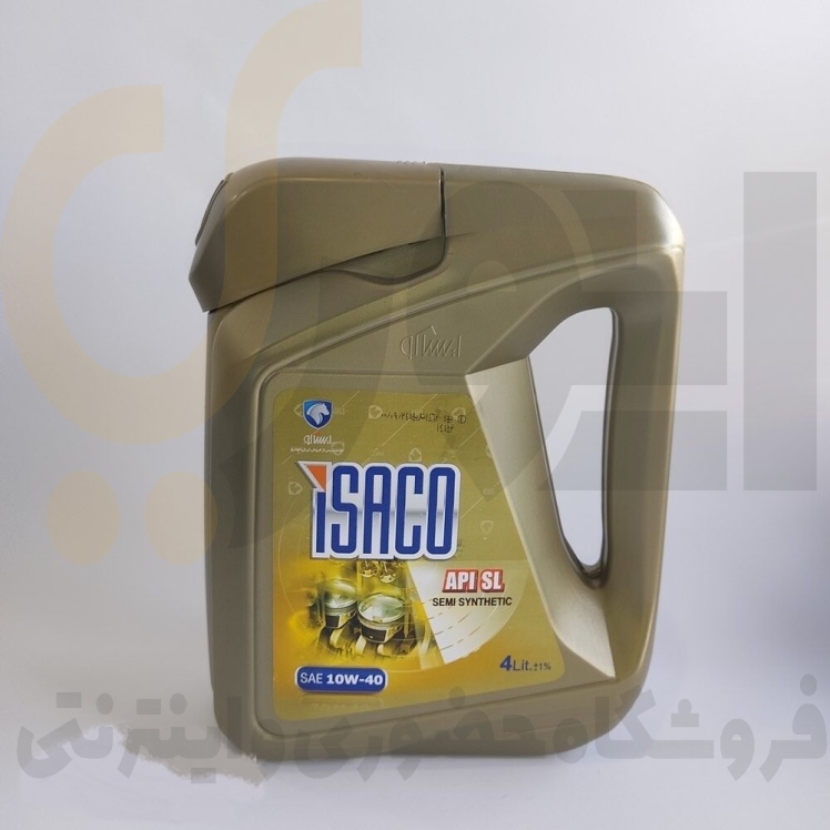 روغن موتور بنزینی 4 لیتری 10W40 SL/CF - فلزی - ISACO - نفت سپاهان