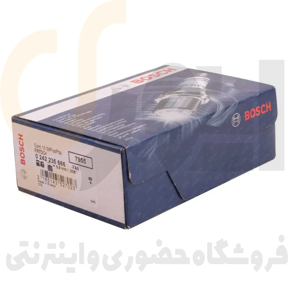  شمع تک پلاتین پایه کوتاه FR7DC+7955 (8+) برند BOSCH 