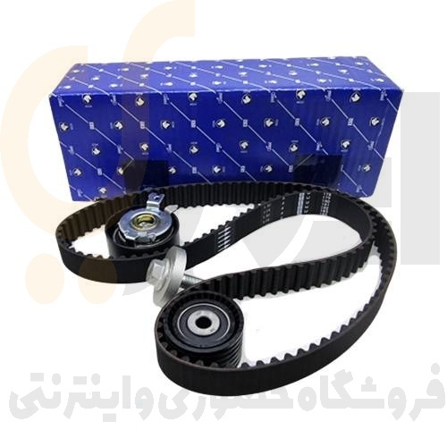  مجموعه تسمه تایمینگ با غلتک ها ال ۹۰ - کیت تایم - ISACO - اپتی بلت OPTIBELT 