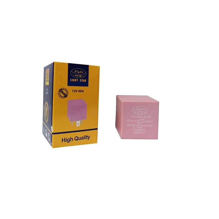  رله ۴ پایه ۱۲V-40A-4PIN صورتی (ال ۹۰ | L90) لایت استار | LIGHT STAR 